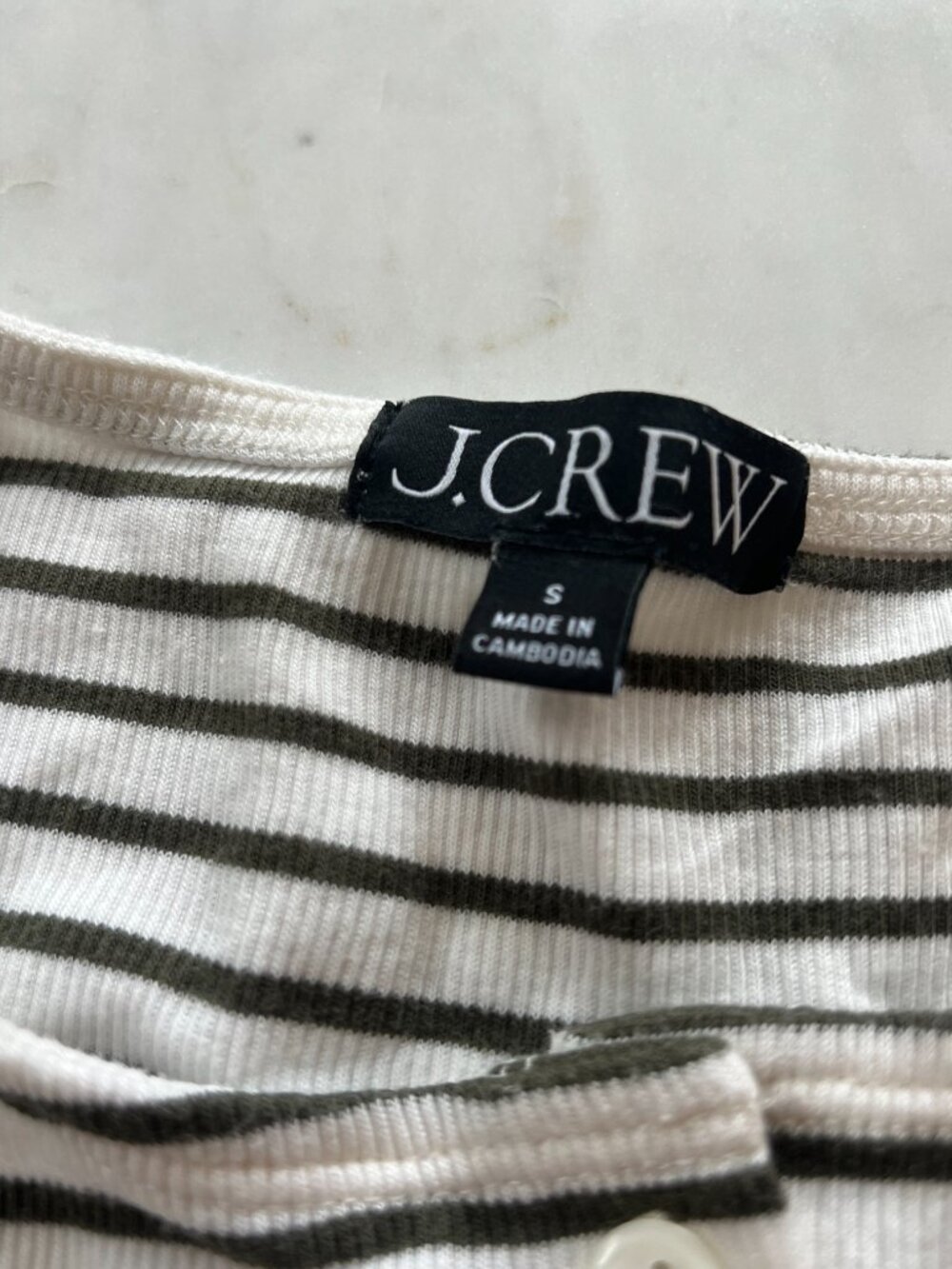 J.Crew Ribbed Button-Front Cardigan with Stripes Size S - Picture 5 of 5